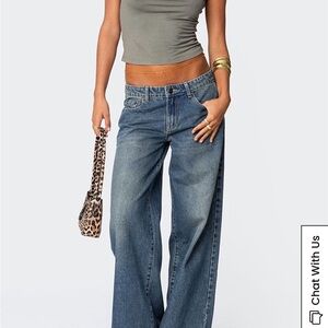 Edikted Blue Flare Jeans